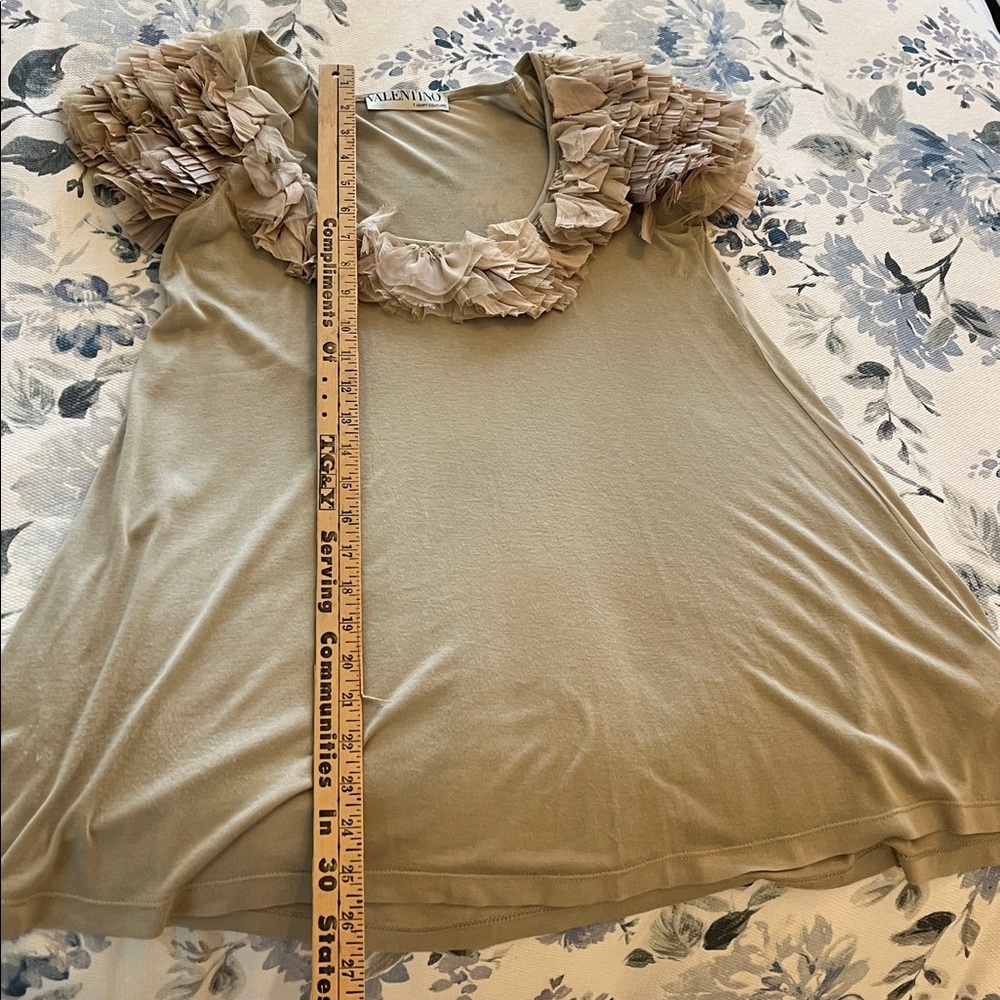 Valentino Beige Ruffled Blouse - Picture 10 of 10